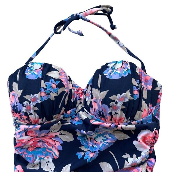 Old Navy Floral Halter One Piece Swimsuit Size Small - Picture 3 of 4